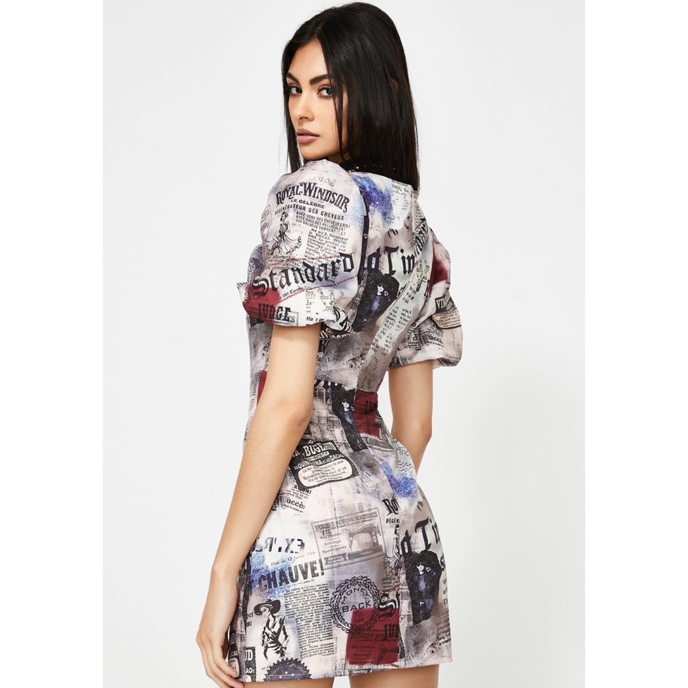 Jaded London Newspaper Dress - Picture 3 of 6